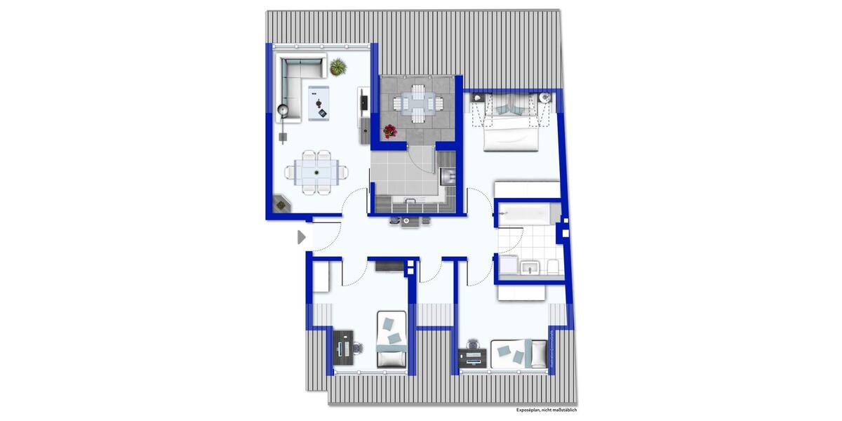 Dachgeschoßwohnung München Ramersdorf-Perlach - 4 Zimmer, 76 m&sup2;, 1.835&euro; | Angebot:26381389