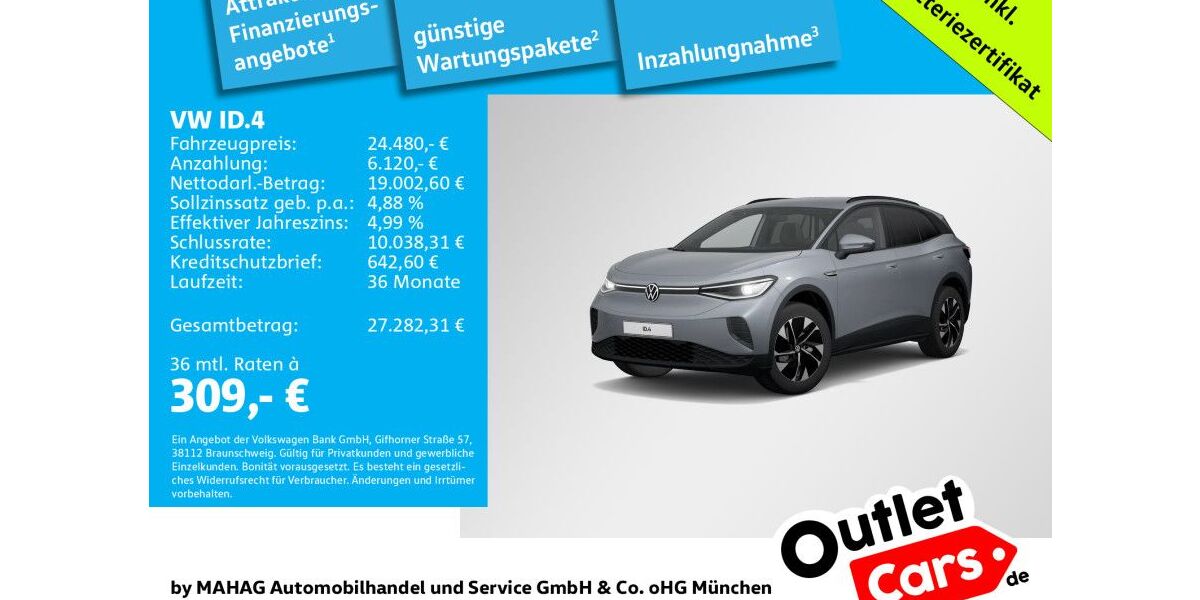 VW ID.4 92.851 km 24.480 &euro; Dachau 85221