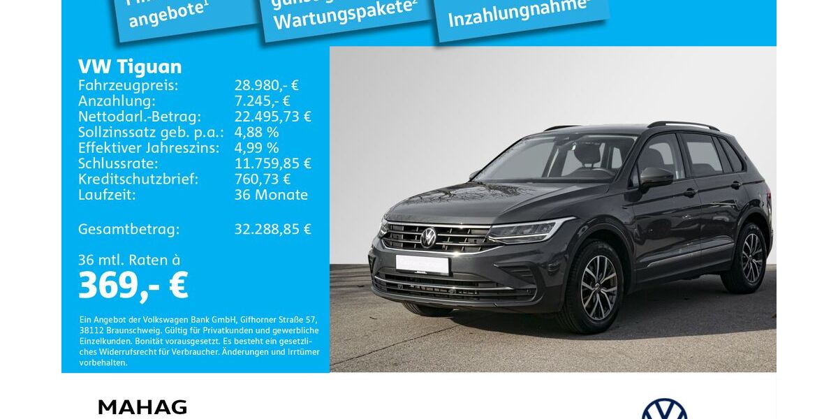 VW Tiguan 29.859 km 26.984 &euro; Dachau 85221
