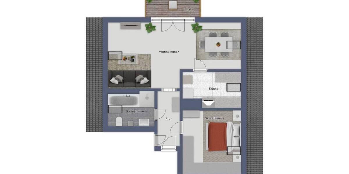 Etagenwohnung München Allach-Untermenzing - 2 Zimmer, 50 m&sup2;, 444.000&euro; | Angebot:26930516