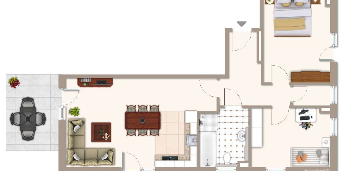 Etagenwohnung Dachau - 3 Zimmer, 83 m&sup2;, 1.820&euro; | Angebot:26368837