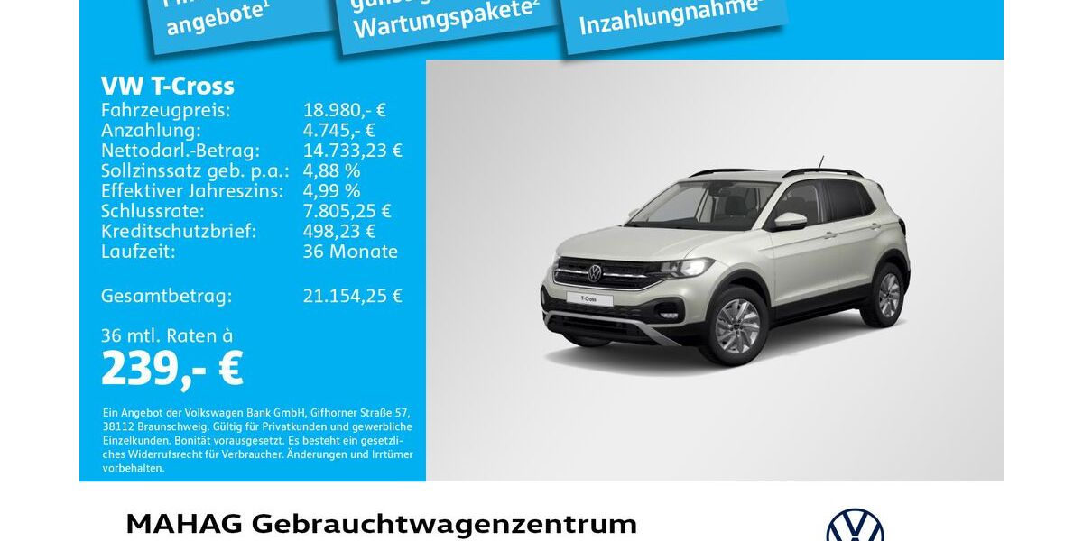 VW T-Cross 32.550 km 18.980 &euro; München 80935