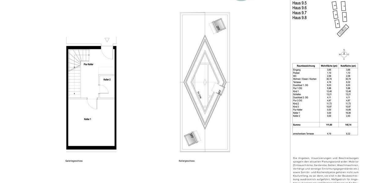 Reihenmittelhaus München Moosach - 5 Zimmer, 111 m&sup2;, 999.900&euro; | Angebot:26127825