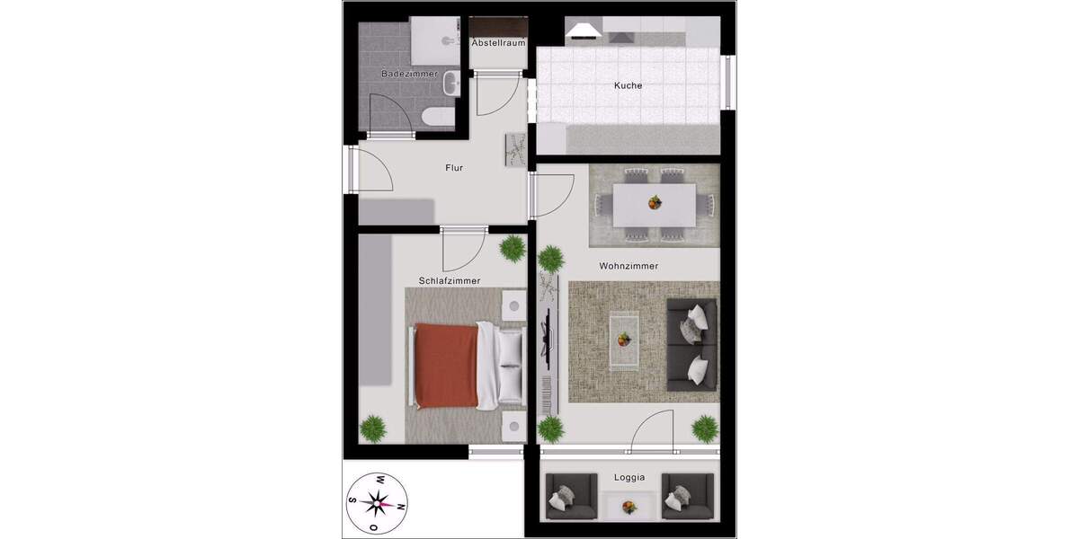 Etagenwohnung Karlsfeld - 2 Zimmer, 61 m&sup2;, 355.000&euro; | Angebot:25775374