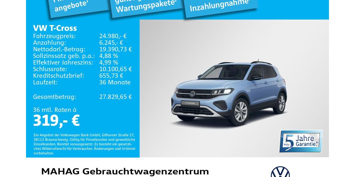 VW T-Cross 7.877 km 24.980 &euro; München 80935