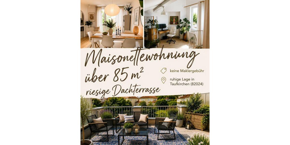 Maisonettenwohnung Taufkirchen - 2.5 Zimmer, 87 m&sup2;, 549.000&euro; | Angebot:27137570