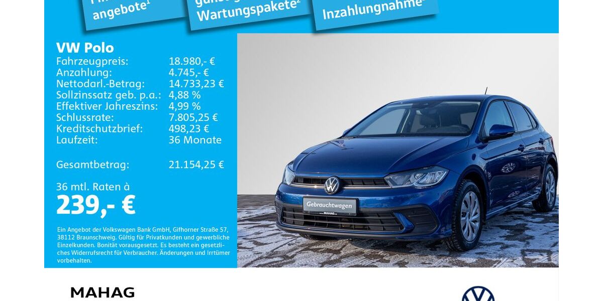 VW Polo 33.276 km 18.681 &euro; Dachau 85221
