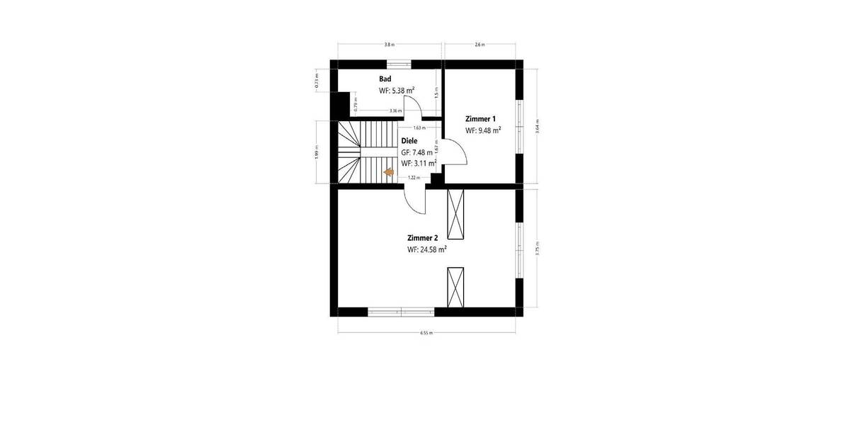 Doppelhaushälfte München Thalk.Obersendl.-Forsten-Fürstenr.-Solln - 3 Zimmer, 92 m&sup2;, 875.000&euro; | Angebot:26014839