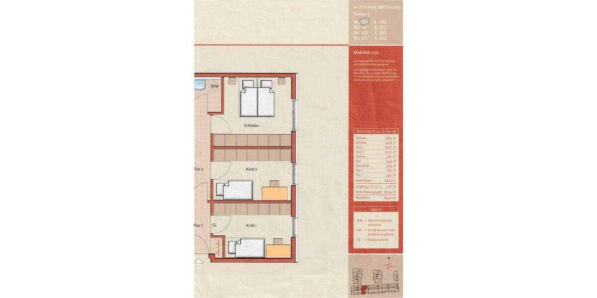 Etagenwohnung München Au-Haidhausen - 4 Zimmer, 87 m&sup2;, 825.000&euro; | Angebot:26991596