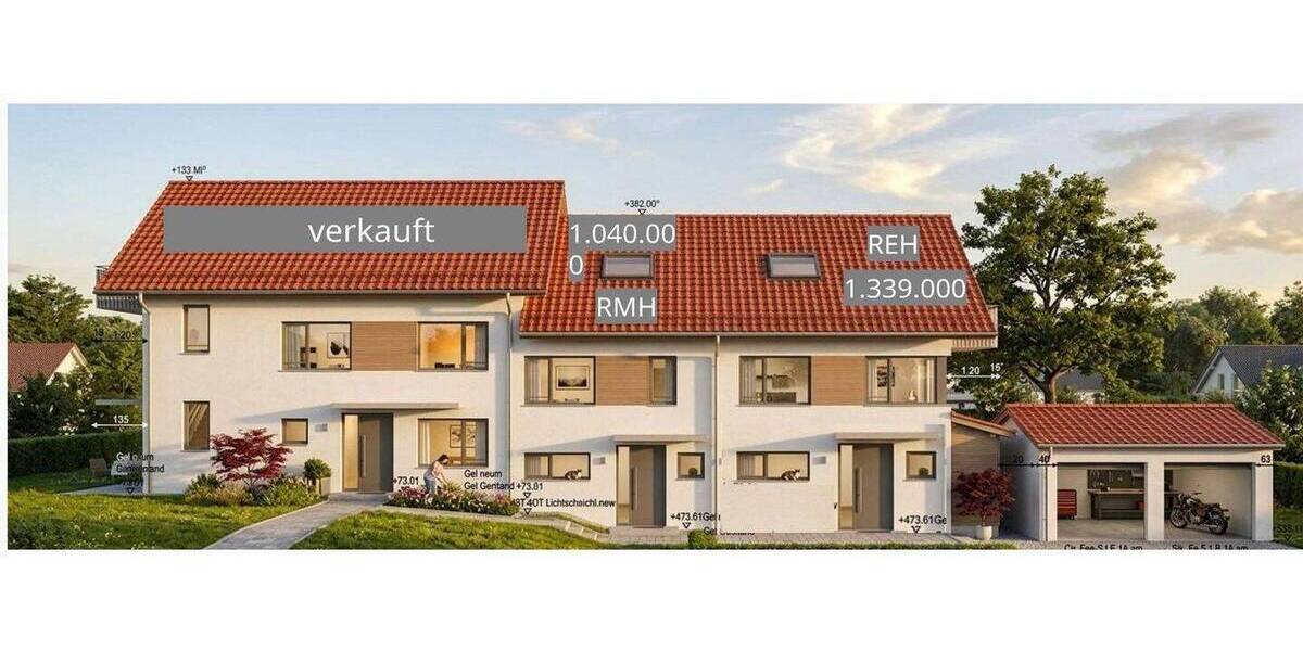 Reihenmittelhaus Oberhaching Deisenhofen - 5 Zimmer, 128 m&sup2;, 1.040.000&euro; | Angebot:26124821
