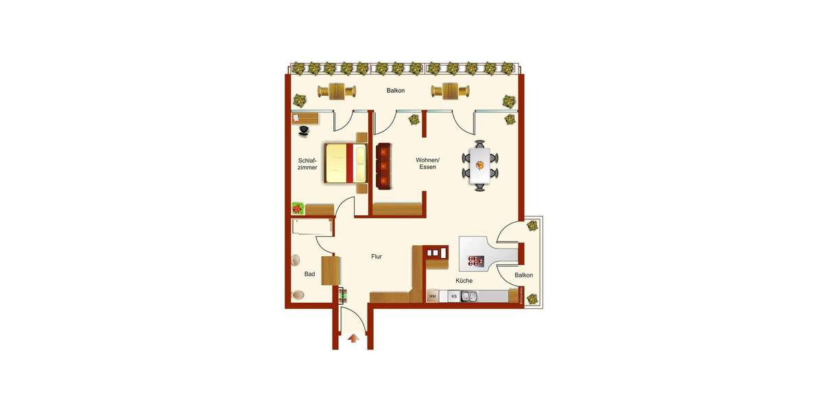 Etagenwohnung München Thalk.Obersendl.-Forsten-Fürstenr.-Solln - 2 Zimmer, 674.000&euro; | Angebot:26410018