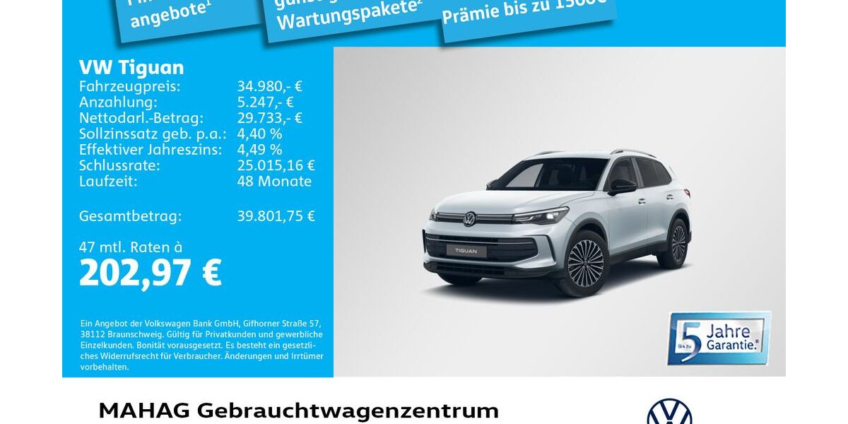 VW Tiguan 3.089 km 34.980 &euro; München 80935