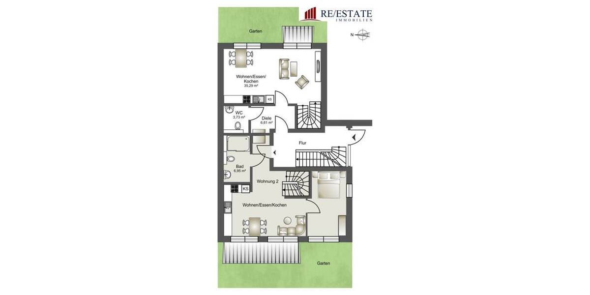 Etagenwohnung München Trudering-Riem - 5 Zimmer, 133 m&sup2;, 999.000&euro; | Angebot:25705249