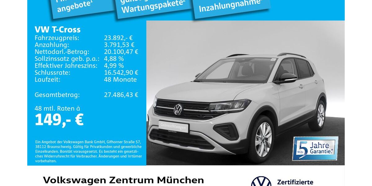 VW T-Cross 3.325 km 23.892 &euro; München 80687