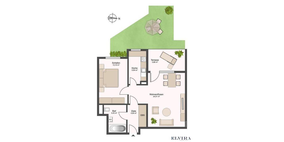Etagenwohnung München Schwabing-Freimann - 2 Zimmer, 58 m&sup2;, 1.580&euro; | Angebot:26918161