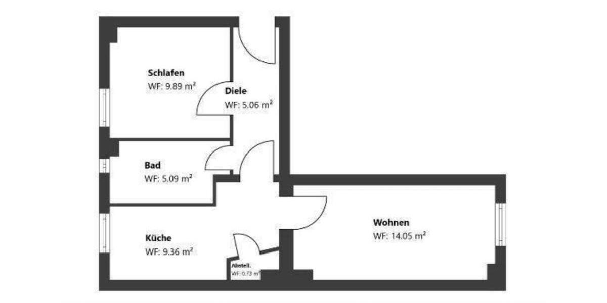 Erdgeschoßwohnung München Sendling-Westpark - 2 Zimmer, 44 m&sup2;, 345.000&euro; | Angebot:25986522