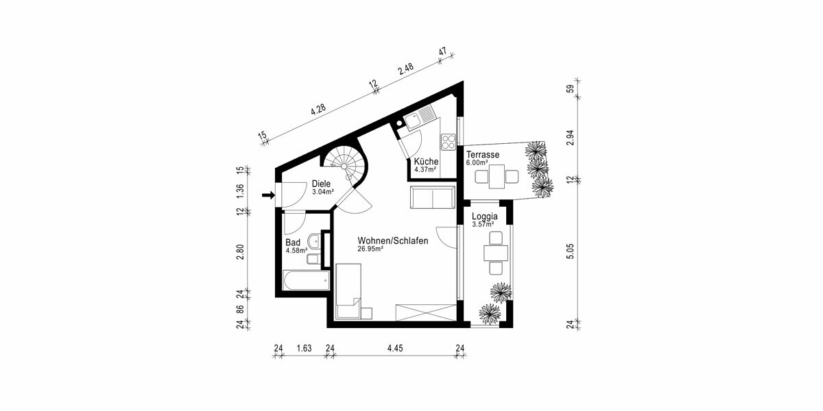 ***Flexible Büro- oder Praxisräume in München – mit Terrasse & Souterrain*** 2 zimmer