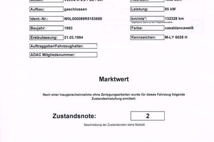 Opel Vectra 132.000 km 5.500 &euro; München 80939