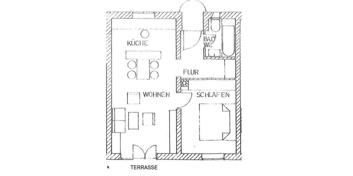 Terrassenwohnung Eching - 2 Zimmer, 44 m&sup2;, 339.000&euro; | Angebot:26377060