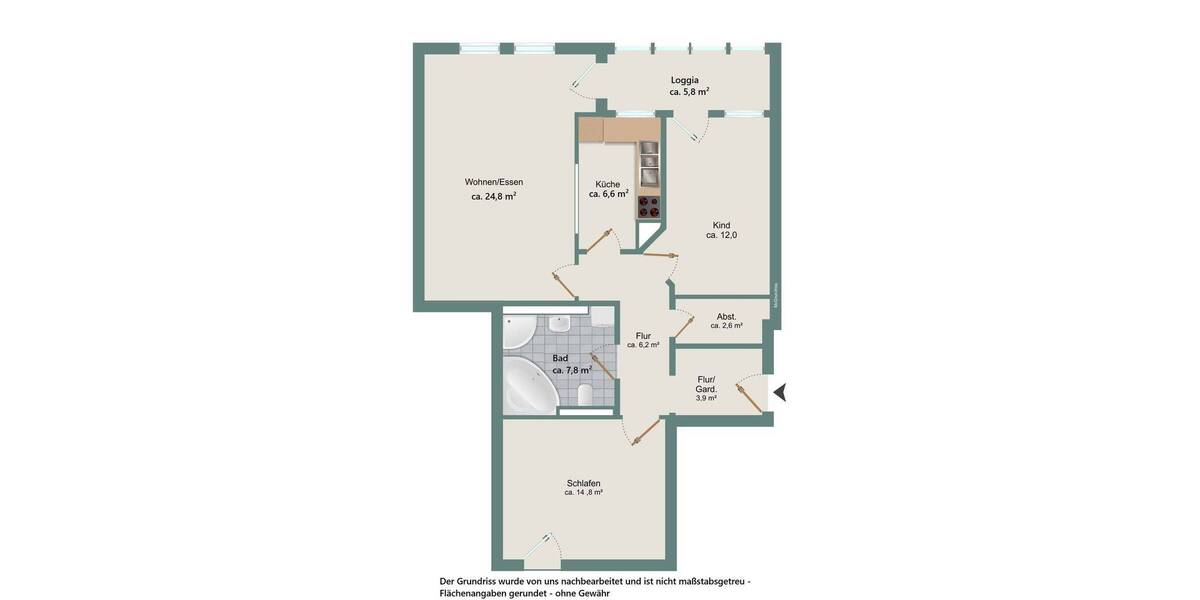 Etagenwohnung Baldham Baldham - 3 Zimmer, 84 m&sup2;, 485.000&euro; | Angebot:26259312