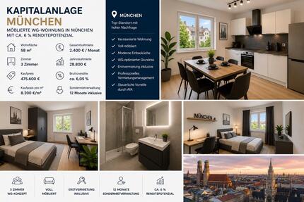 Wohnung München Am Hart - 3 Zimmer, 58 m&sup2;, 475.600&euro; | Angebot:26824424