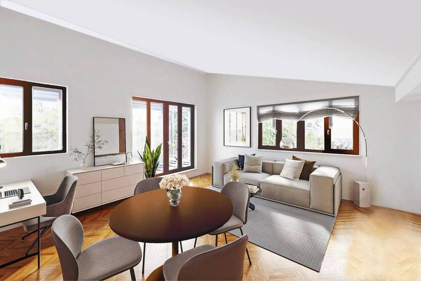 Fairer Preis: zentral in Freising: 3-Zimmer-DG-Wohnung mit zwei Dachterrassen, Stellplatz und TG