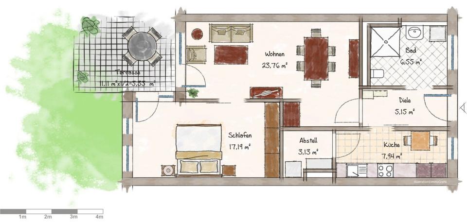 Etagenwohnung Karlsfeld - 2 Zimmer, 66 m&sup2;, 1.225&euro; | Angebot:25231186