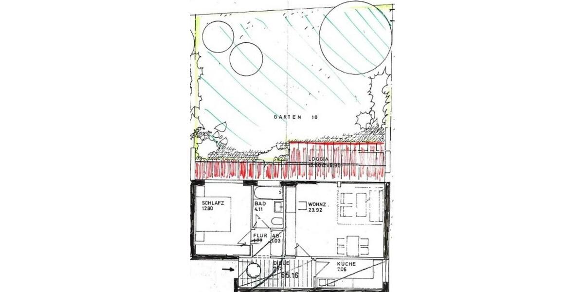 Erdgeschoßwohnung München Thalkirchen-Obersendling-Forstenried-Fürstenried-S - 2 Zimmer, 65 m&sup2;, 495.000&euro; | Angebot:25902267