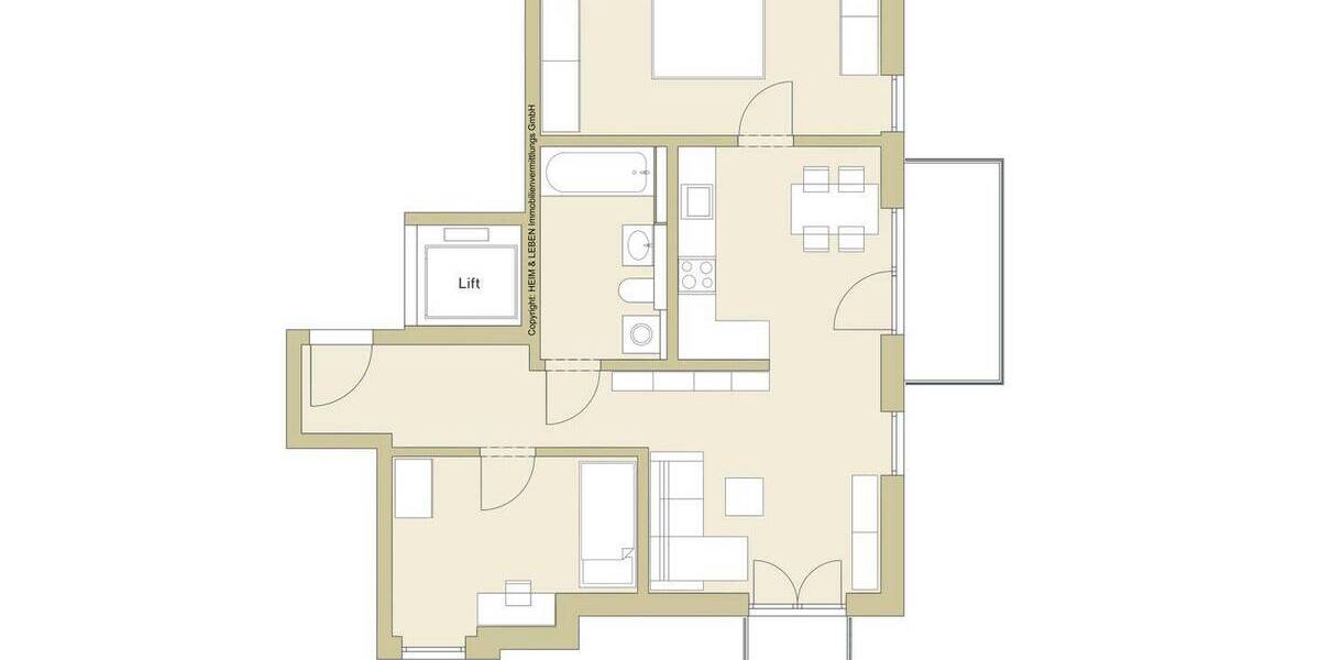 Etagenwohnung München Berg am Laim - 3 Zimmer, 68 m&sup2;, 694.000&euro; | Angebot:26594804