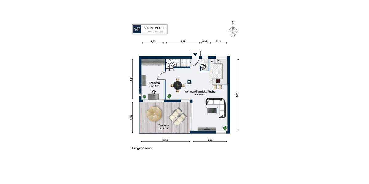 Reihenmittelhaus München / Solln Thalk.Obersendl.-Forsten-Fürstenr.-Solln - 5 Zimmer, 118 m&sup2;, 1.065.000&euro; | Angebot:25681121