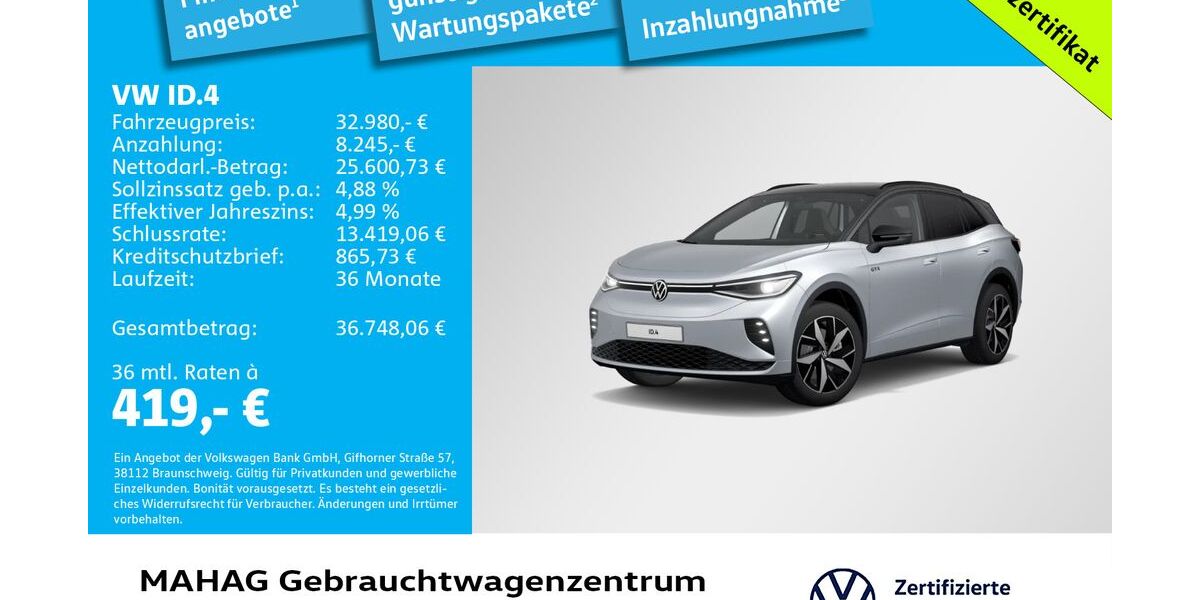 VW ID.4 50.661 km 32.980 &euro; München 80935