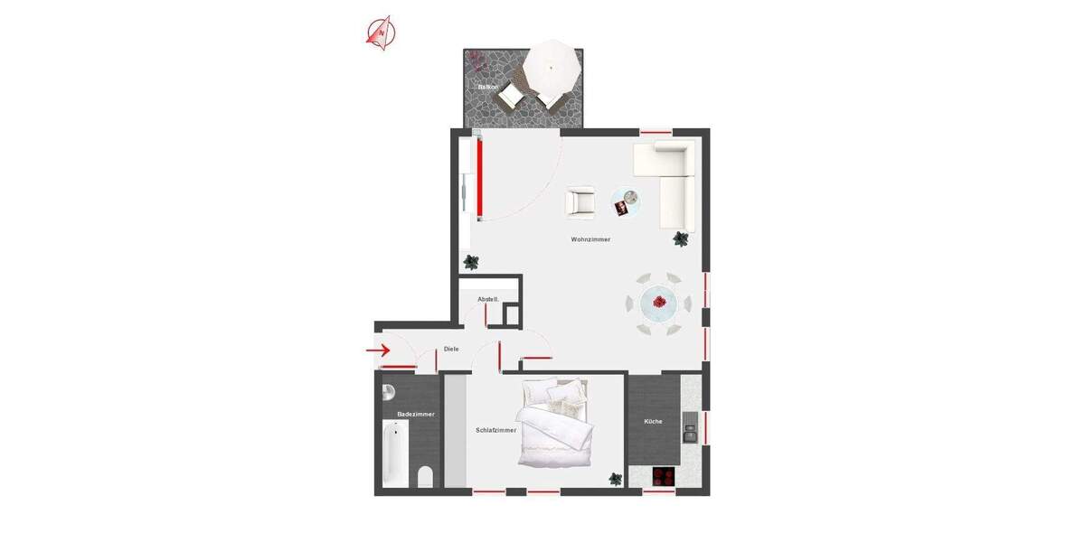 Etagenwohnung Olching - 2 Zimmer, 64 m&sup2;, 310.000&euro; | Angebot:25728481