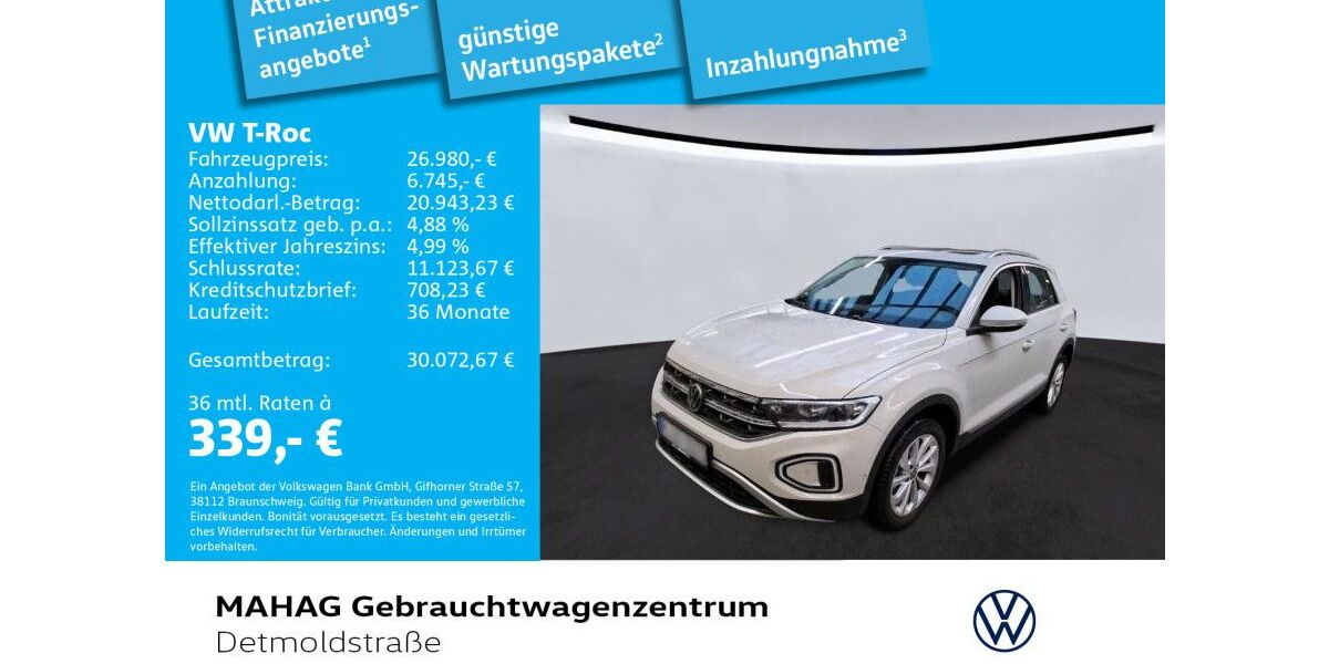 VW T-Roc 8.685 km 26.980 &euro; München 80935