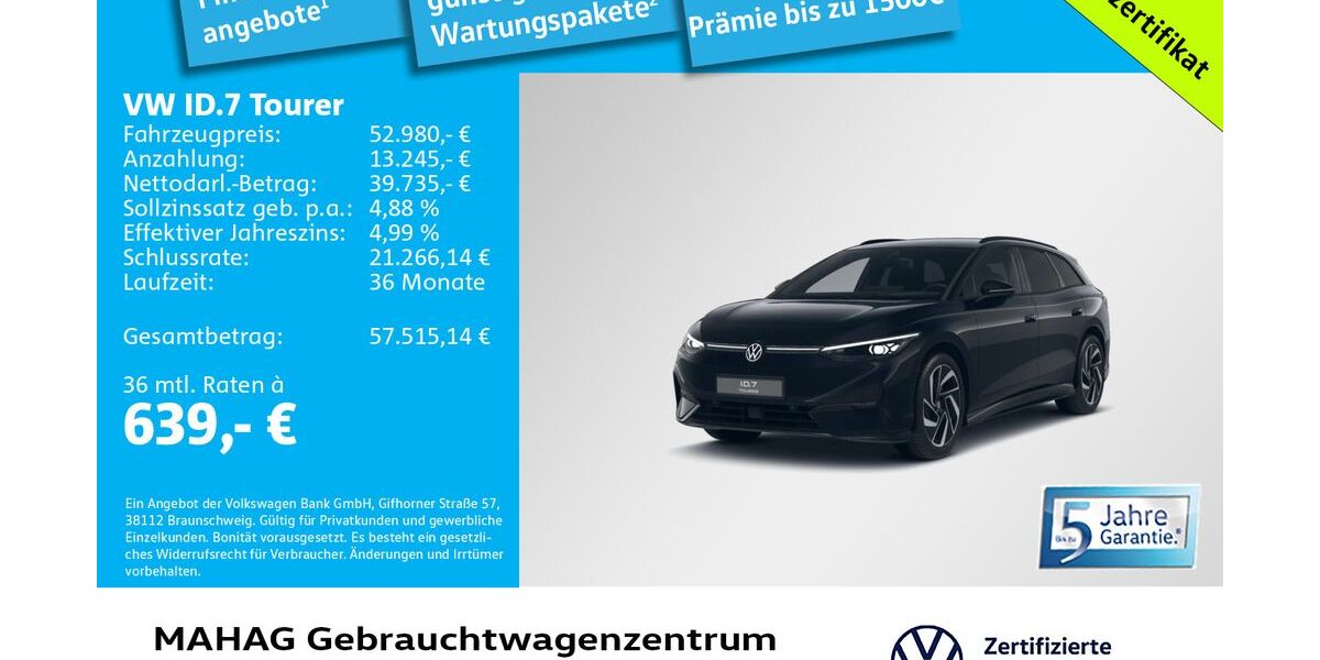 VW ID.7 15.492 km 52.980 &euro; München 80935