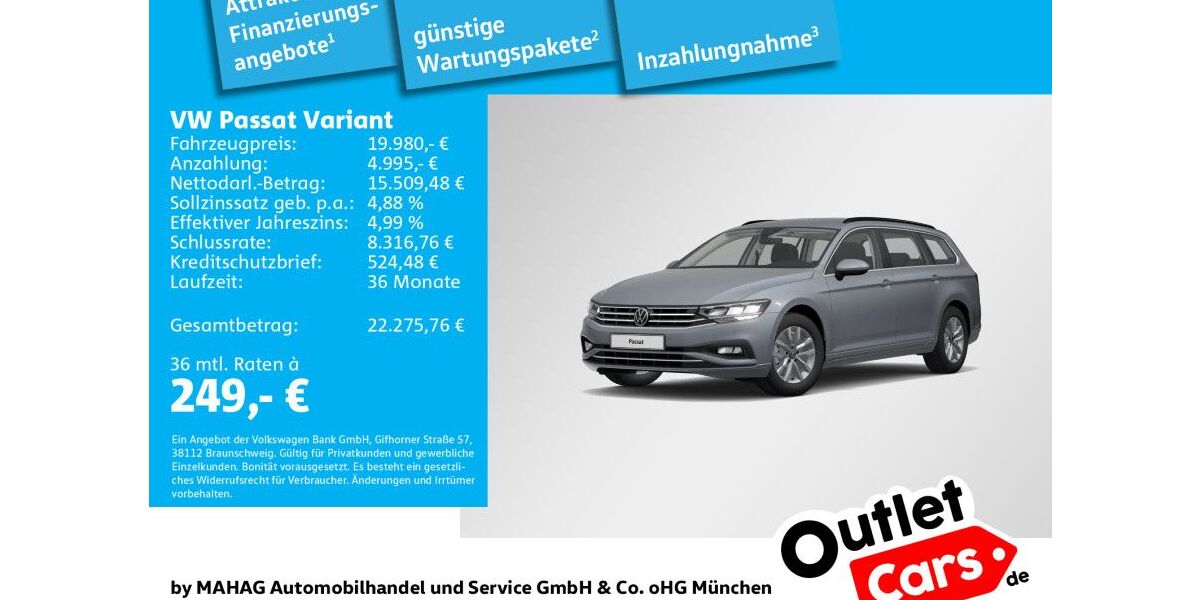 VW Passat Variant 103.867 km 19.980 &euro; Dachau 85221