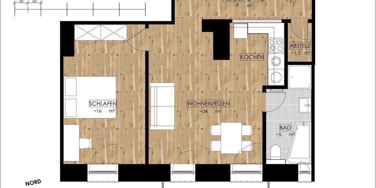 Etagenwohnung München Neuhausen-Nymphenburg - 2 Zimmer, 56 m&sup2;, 620.000&euro; | Angebot:26572545