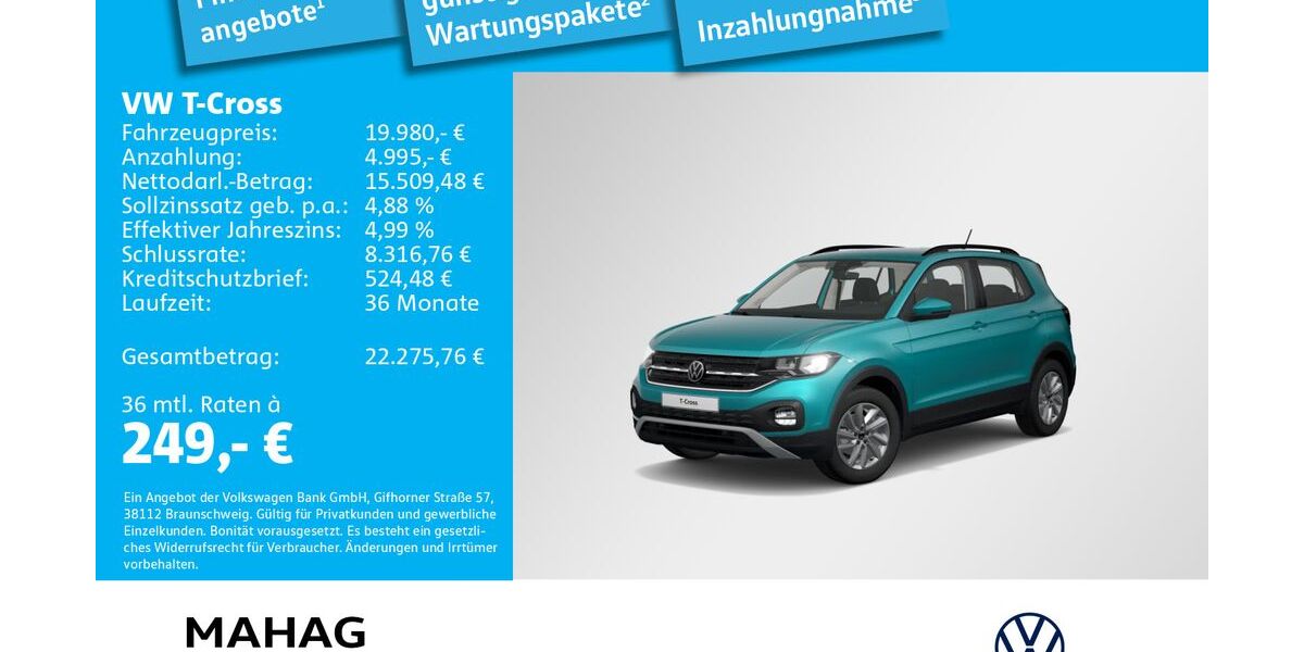 VW T-Cross 30.587 km 19.980 &euro; München 81825