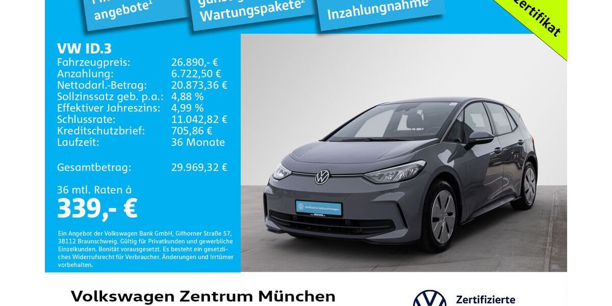 VW ID.3 26.888 km 26.890 &euro; München 80687