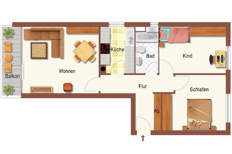 Etagenwohnung München Moosach - 3 Zimmer, 72 m&sup2;, 479.000&euro; | Angebot:26176391