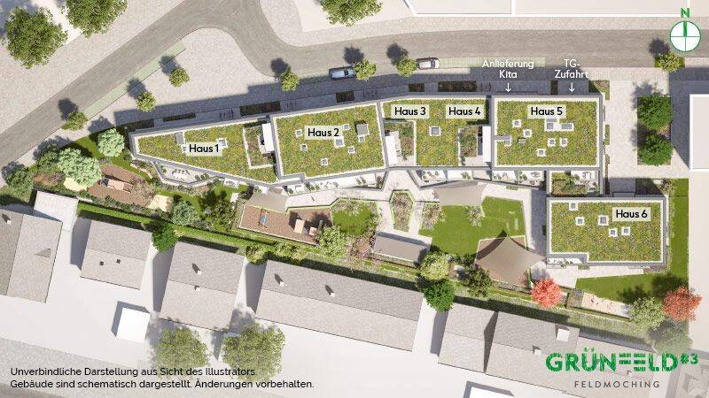 Etagenwohnung München Feldmoching-Hasenbergl - 4 Zimmer, 91 m&sup2;, 848.000&euro; | Angebot:26358386