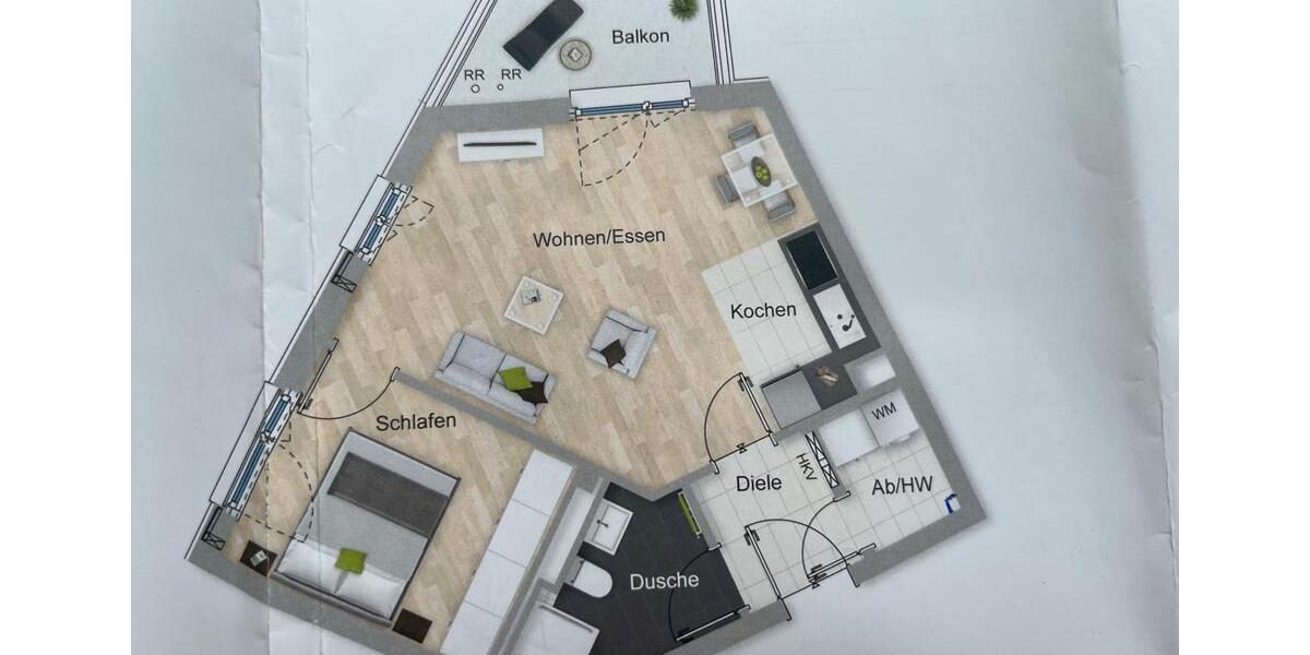 Dachgeschoßwohnung München Aubing-Lochhausen-Langwied - 2 Zimmer, 54 m&sup2;, 480.000&euro; | Angebot:26991600