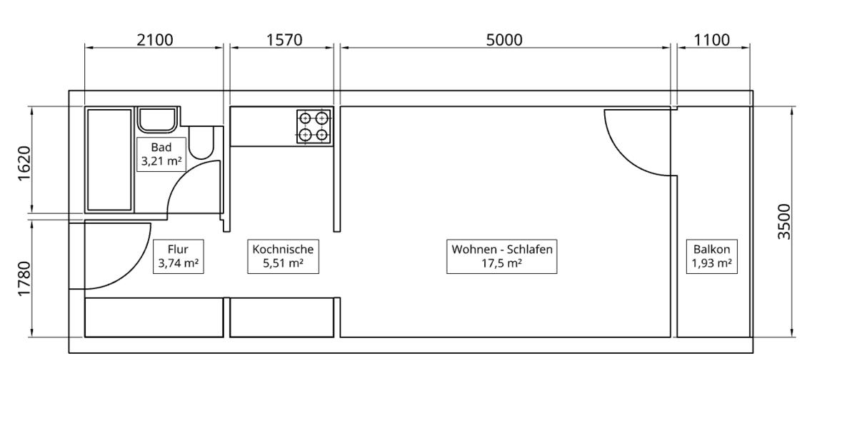Etagenwohnung München Au-Haidhausen - 1 Zimmer, 29 m&sup2;, 319.000&euro; | Angebot:26940181