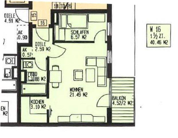 Etagenwohnung Dachau - 1.5 Zimmer, 40 m&sup2;, 270.000&euro; | Angebot:26072866