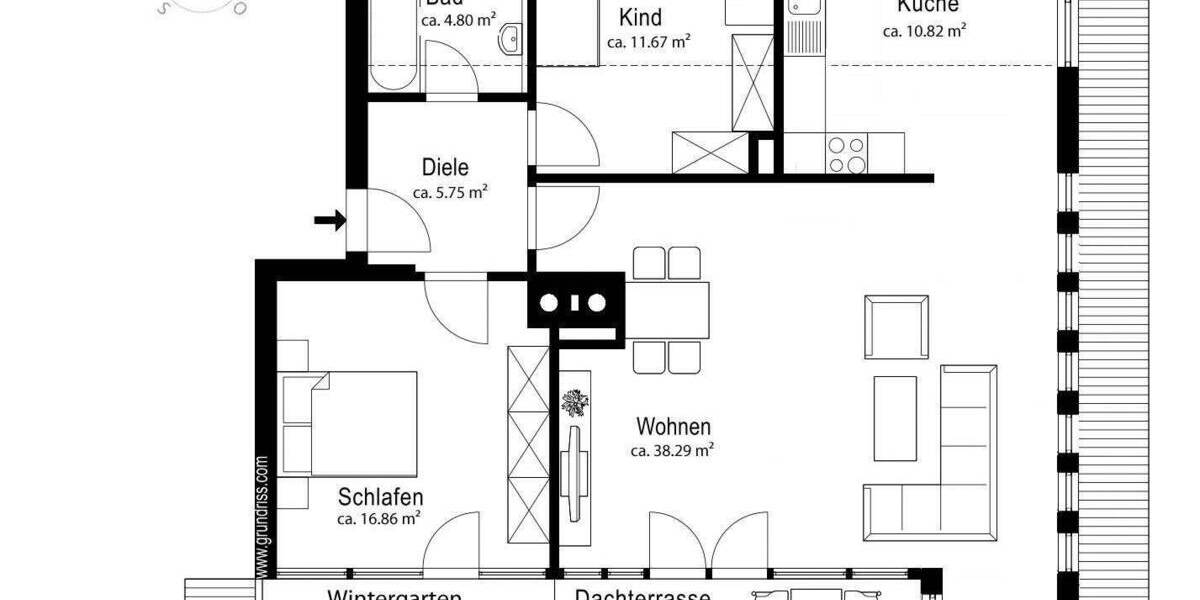 Etagenwohnung Dachau - 3 Zimmer, 97 m&sup2;, 580.000&euro; | Angebot:25796314