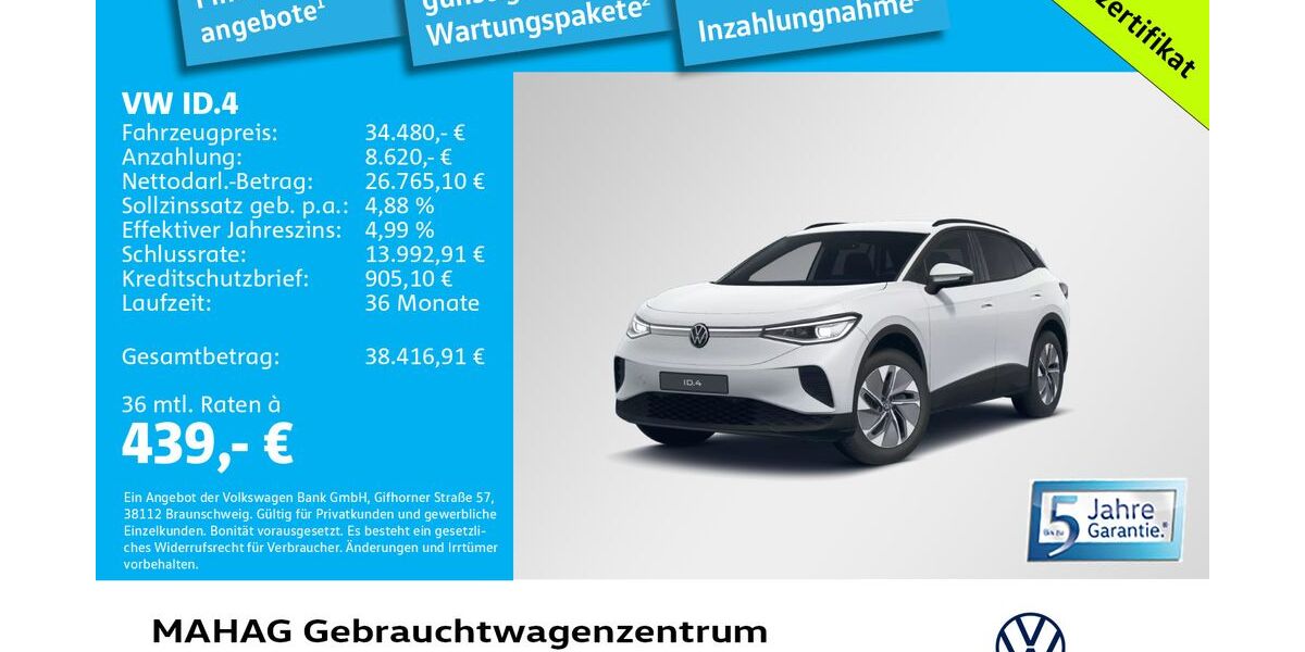 VW ID.4 6.096 km 34.480 &euro; München 80935