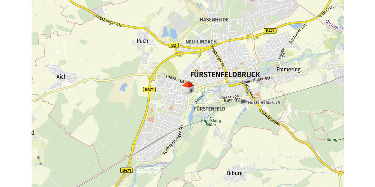 WINDISCH IMMOBILIEN - Halbes Reihenhaus mit Garten, Dachboden und Keller in guter Lage v. FFB - Etagenwohnung Fürstenfeldbruck | Angebot:24474861