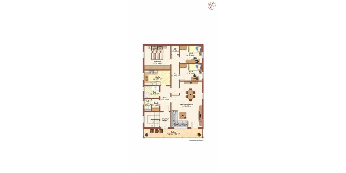 Etagenwohnung Erdweg - 4 Zimmer, 104 m&sup2;, 425.000&euro; | Angebot:25365943