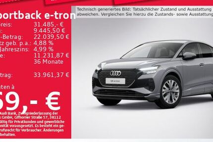 Audi Q4 e-tron 37.130 km 31.485 &euro; Eching 85386
