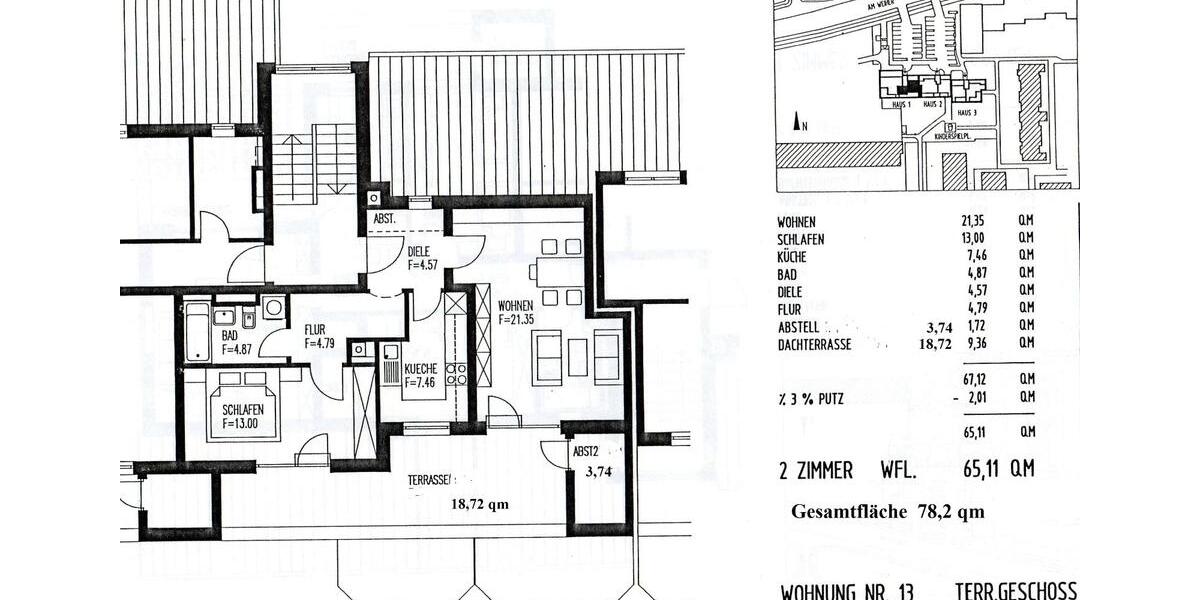 Exklusive Dachterrassen Wohnung, Alno Küche, Bad, TG-Einzelstellp 2 zimmer