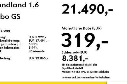 Opel Grandland (X) 40.231 km 21.490 &euro; Wolfratshausen 82515